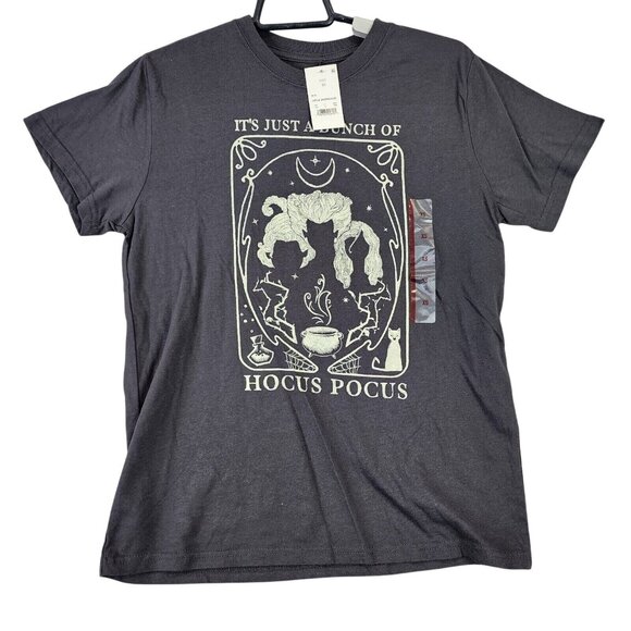 Womens Disney Gray Hocus Pocus Graphic T Shirt Halloween Short Sleeve Size XS - Picture 1 of 8
